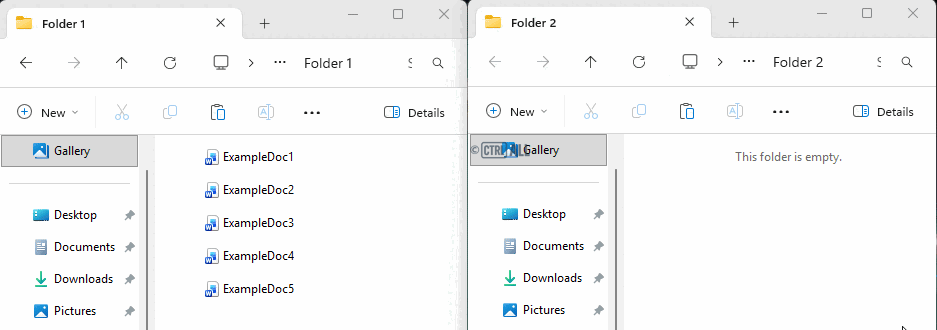 Cut and paste multiple file using Shift